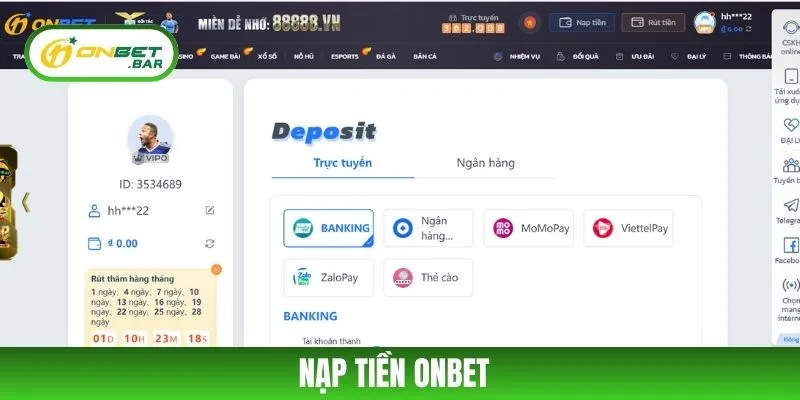 Nạp Tiền ONBET